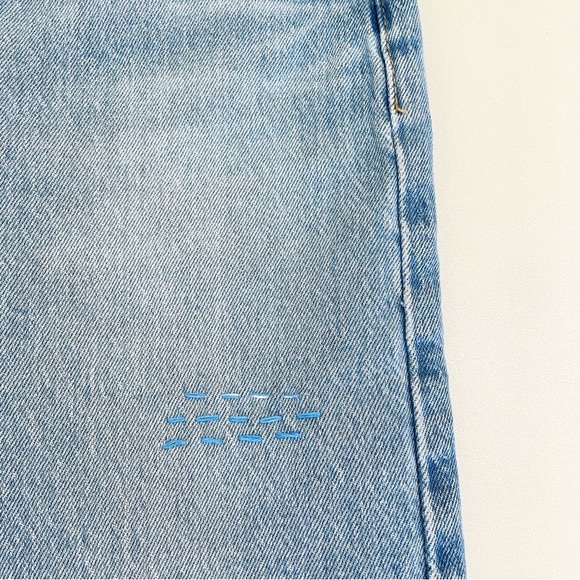 Res Ipsa Custom Levi’s Jeans Wedgie Straight Ankle High Waist Tango Light 25 - Picture 8 of 16